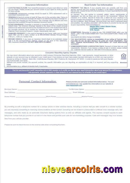 Pakistan Meezan mortgage statement in Word and PDF formats, 3 pages 3